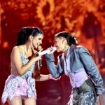 Cielo Fernández y María Becerra interpretan Poco Yo Remix durante el concierto de Corazón Serrano en San Marcos 2026